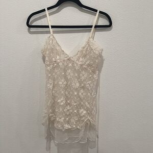 Freesia By  Diane Samandi Floral Lace Babydoll Nightie Small Whimsical Fairy